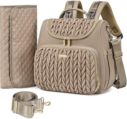 Hafmall Diaper Backpack Diaper Bag with Stroller Hooks